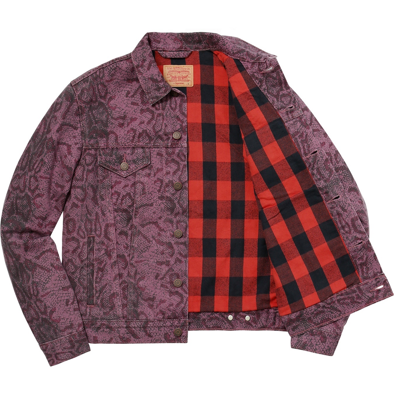 Supreme®/Levi's® Snakeskin Trucker Jacket view 4